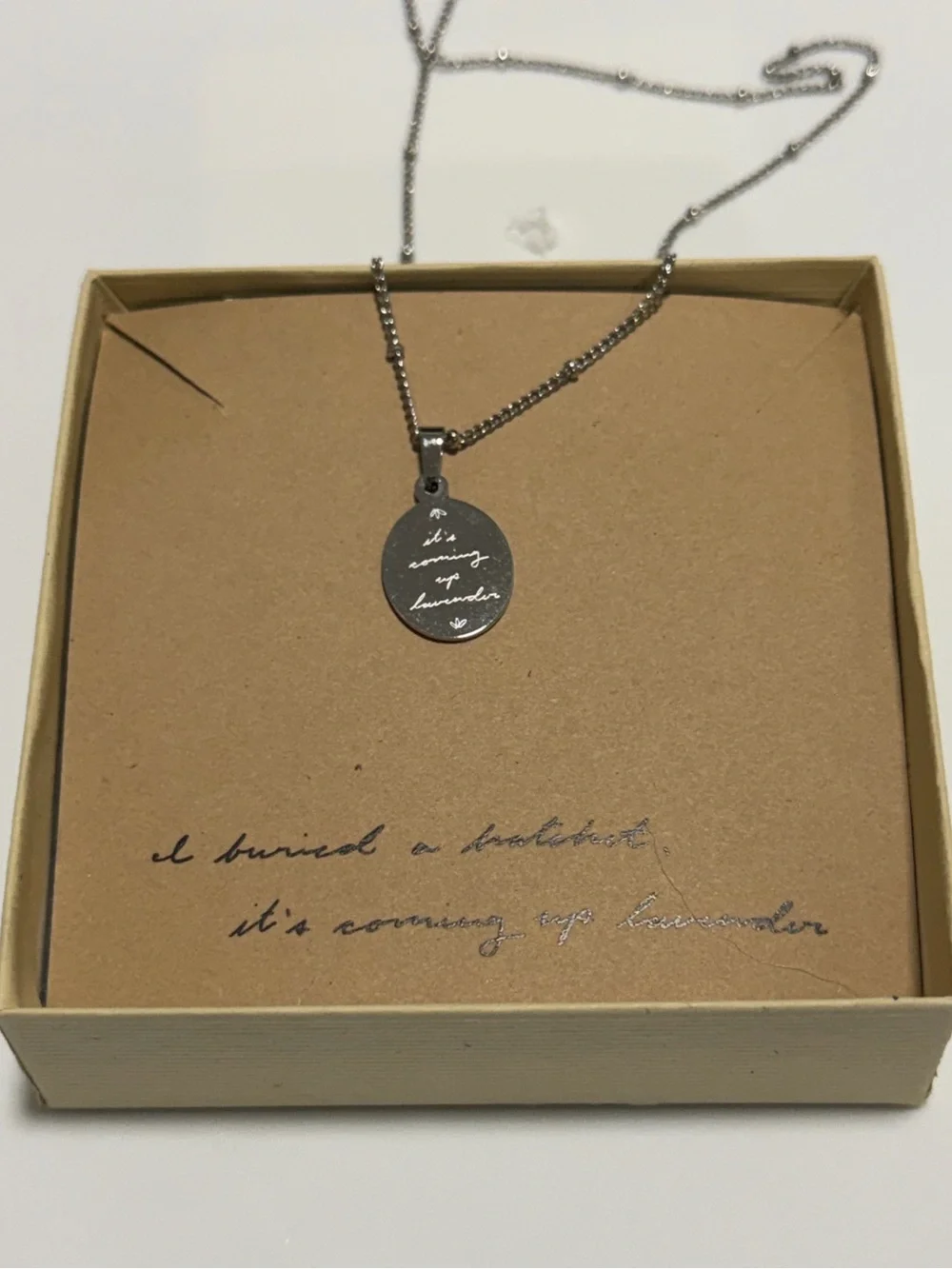Phoebe Bridgers Smoke Signals Lyrics Necklace |  Coming Up Lavender | Silver - Picture 3 of 4